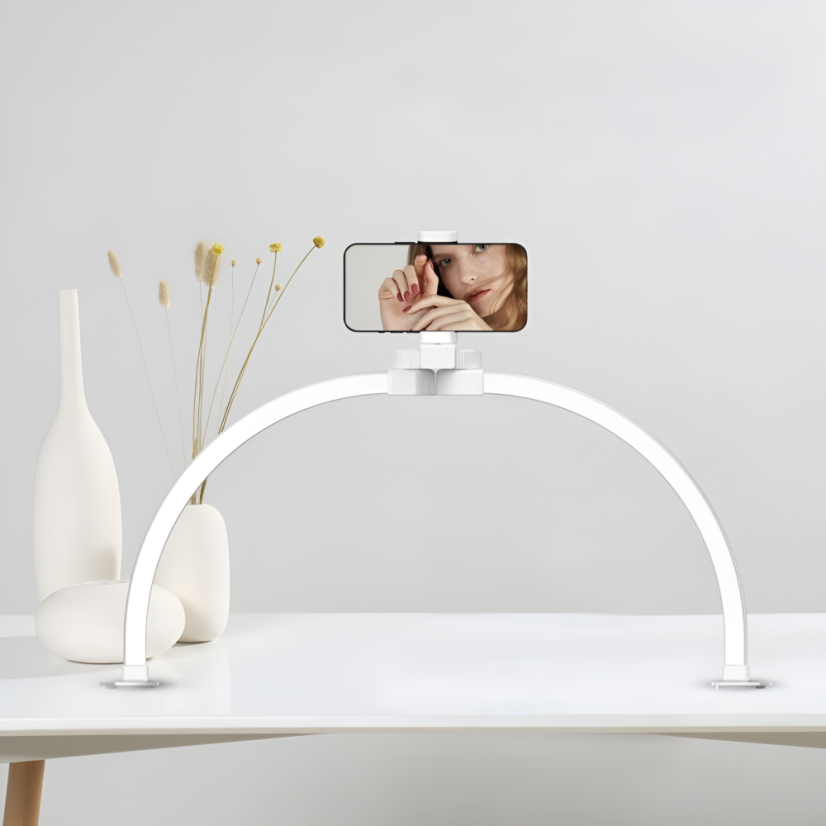 MOON Lámpara de mesa cosmética plegable blanca