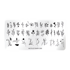 NICOLE DIARY Plantillas para uñas - 205