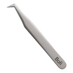 BAFI Professional eyelash tweezers PROFI 16 - 90°, curved