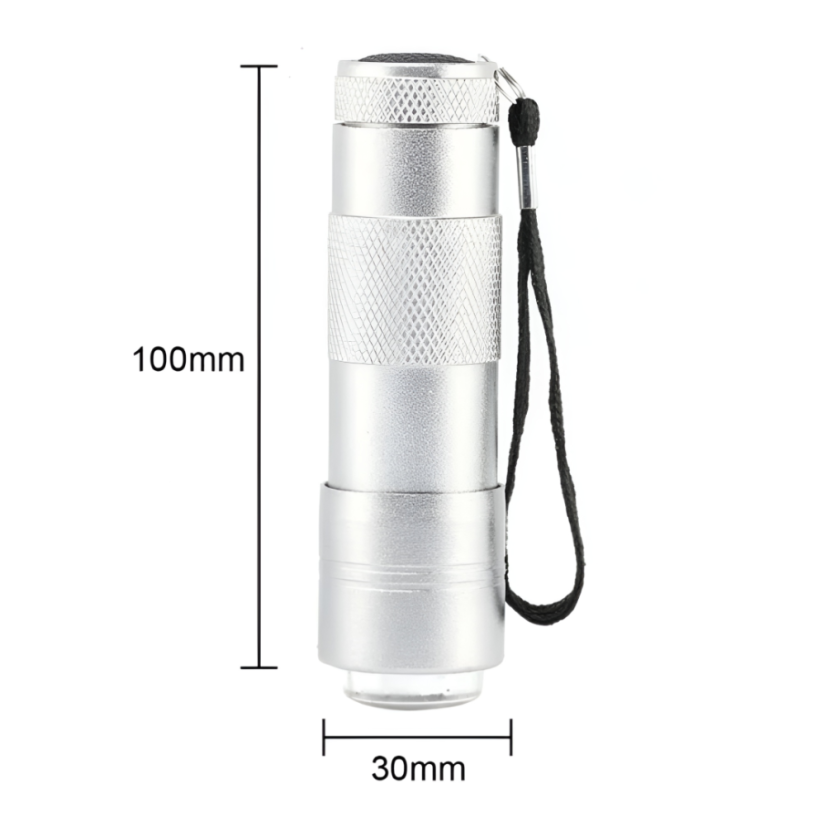 BAFI Mini LED lampa S1 na nehty – kapesní UV lampa pro gel lak, stříbrná