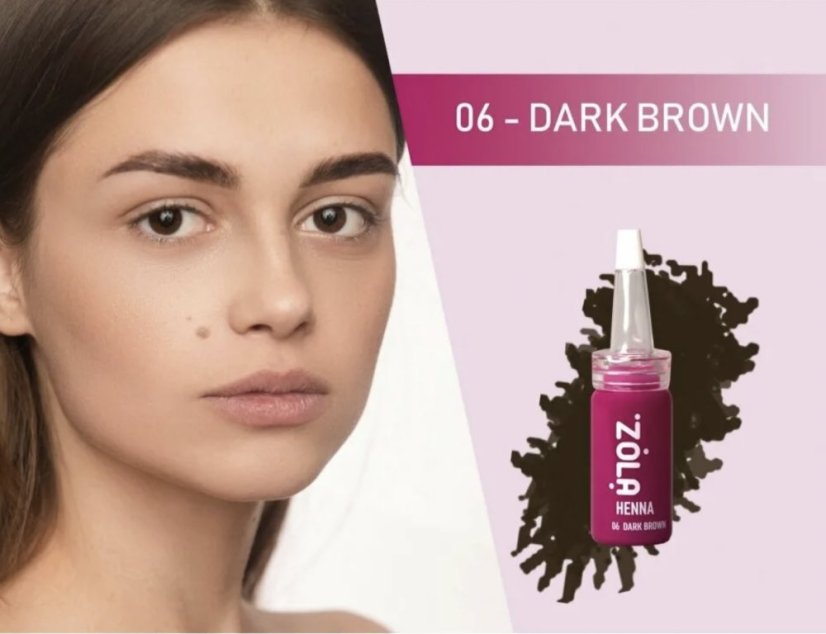 ZOLA Dark brown - henna na obočí, 5 g