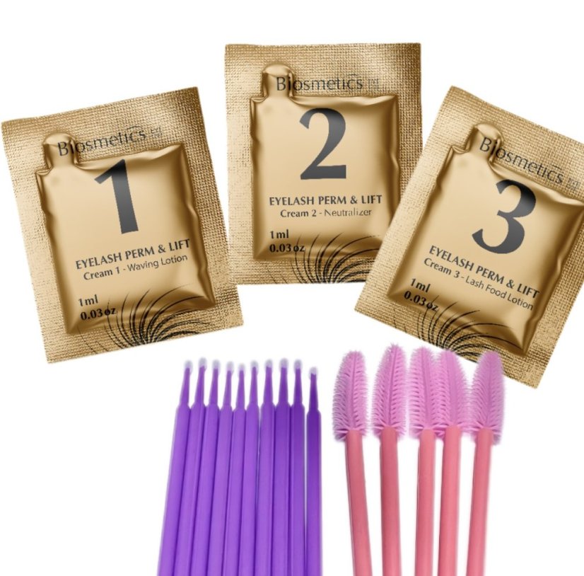 BIOSMETICS Mini kit de laminación de cejas y pestañas
