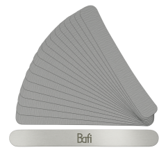 BAFI Base metálica recto + BAFI Lija de recambio recta, 240 gr, 25 unid