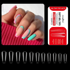 Гелевые типсы Long coffin, 550 шт