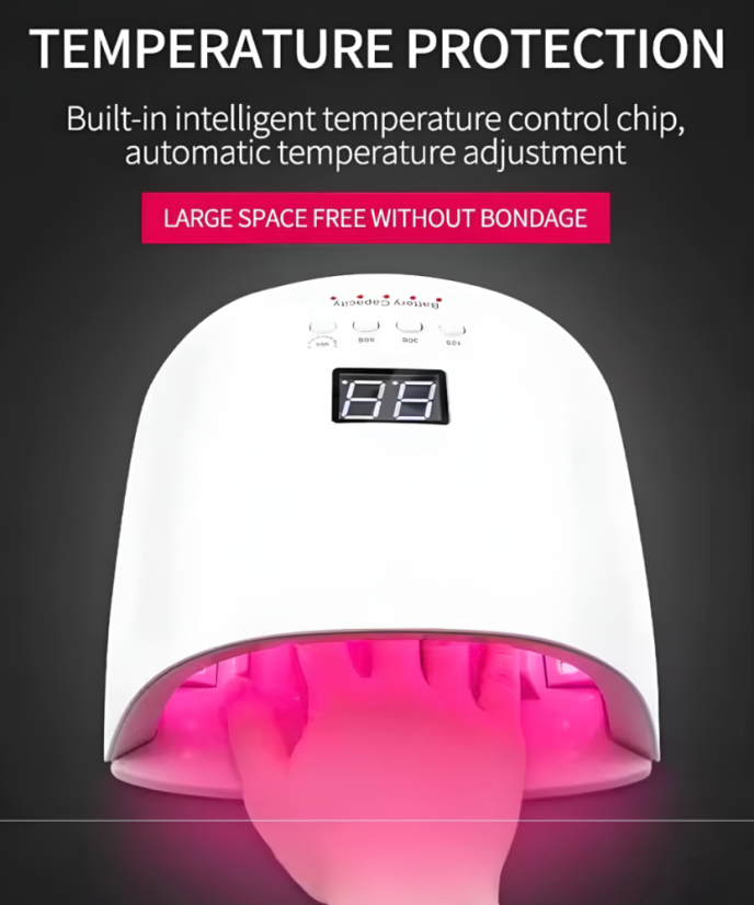 BAFI S10  Lámpara UV/LED Recargable para uñas  86 W, 52 LED