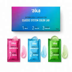 ZOLA Classic System Color Lab Set para laminaciónde cejas y pestañas en sobres, 3x1 ml