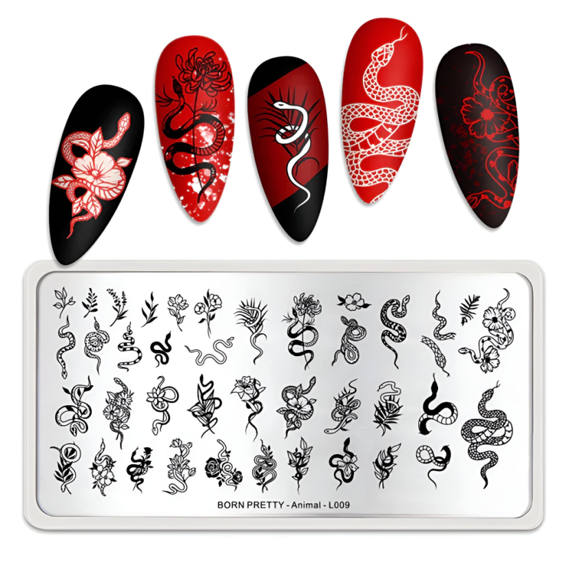 BORN PRETTY Animal L009 - plantillas para uñas