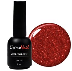COSMONAIL Gel lak Red Glitter 001 Sparkling Burgundy, 8 ml