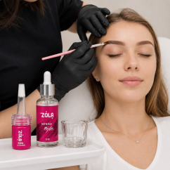 ZOLA Light Brown Kit de henna para colorear las cejas