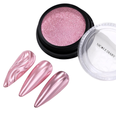 NICOLE DIARY Solid chrome 6 - Pigmento cromado para uñas con efecto espejo