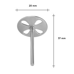 STALEKS Pododisk M - disco de acero inoxidable para pedicura de 20 mm