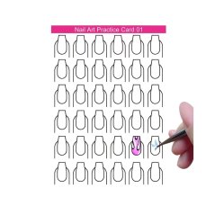Tréninkové karty na nail art a design nehtů, 2 ks