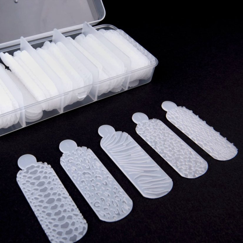 F.O.X - plantillas de silicona para uñas, 60 uds.