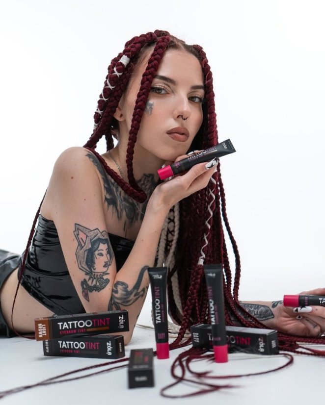 ZOLA Tattoo Tint Dark Grey - barva na obočí a řasy, 15 ml