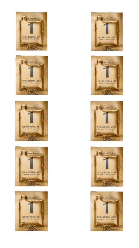 BIOSMETICS Formula 1 Laminace obočí a lifting řas - vlnitá emulze 10 x 1ml