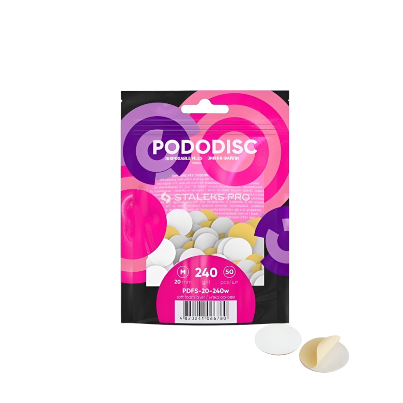 STALEKS Subdisc Pro M, PDFS-20-240w - papel de lija de espuma de recambio, 50 uds, grano 240