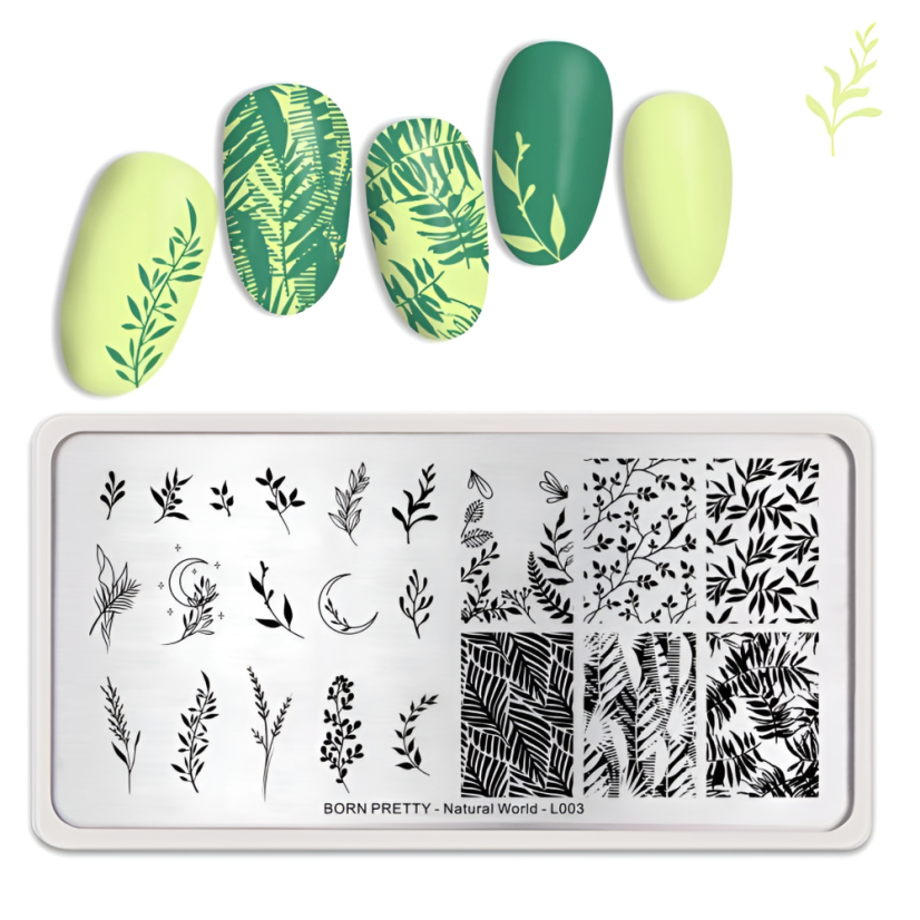 BORN PRETTY Natural world L003 - plantillas para uñas