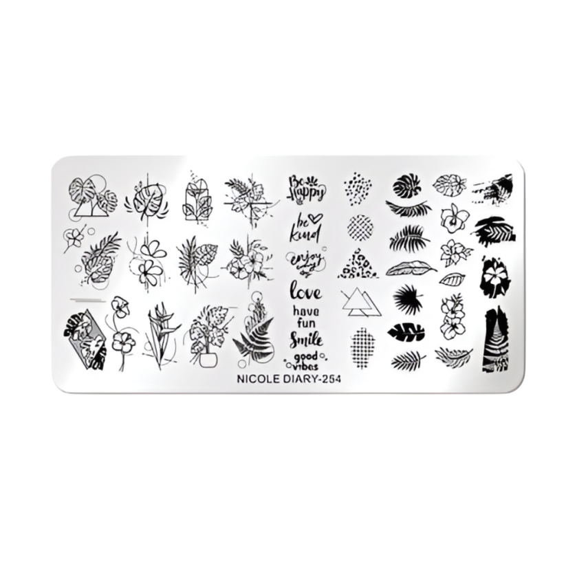 NICOLE DIARY Plantillas para uñas - 254