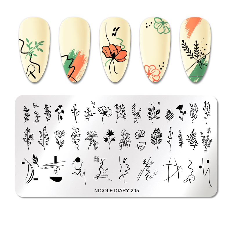 NICOLE DIARY Plantillas para uñas - 205