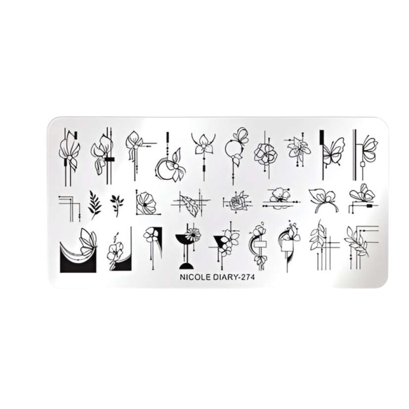 NICOLE DIARY Plantillas para uñas - 274