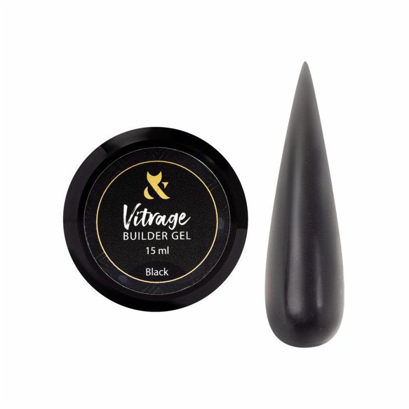 F.O.X - Gel constructor Vitrage negro, 15 ml