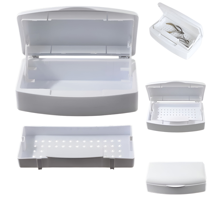 Caja de desinfección con ventana