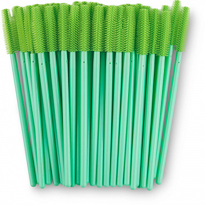 Cepillos de silicona para pestañas, 50 piezas
