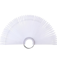 Vzorník na gel laky oválný, průhledný, 50 ks