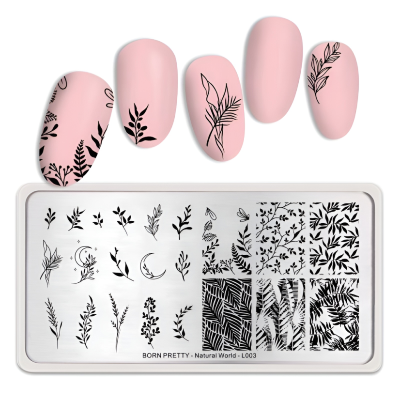 BORN PRETTY Natural world L003 - plantillas para uñas