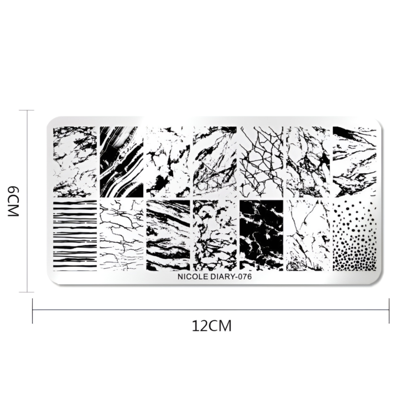 NICOLE DIARY Plantillas para uñas - 076