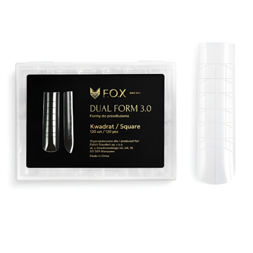 F.O.X Dual formy na nehty 3.0 Čtverec, 120 ks