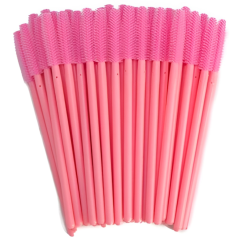 Cepillos de silicona para pestañas, 50 piezas