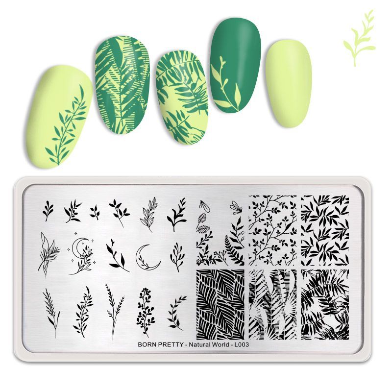 BORN PRETTY - šablony na nehty Natural world L003