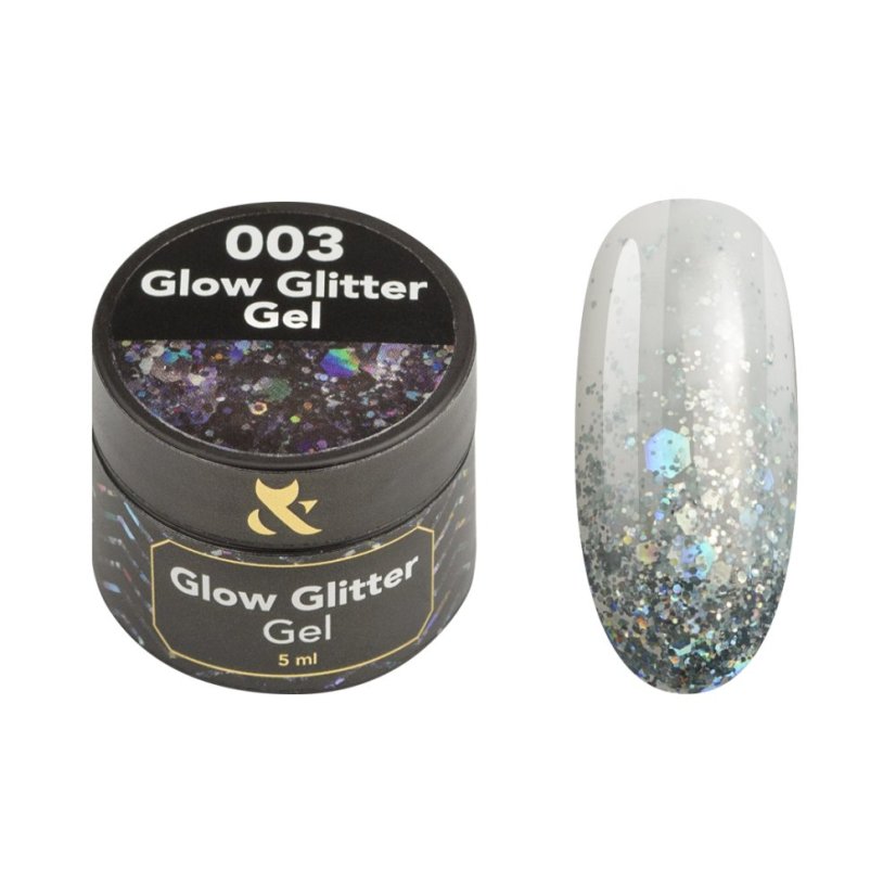 F.O.X - gel lak "Glow Glitter" 003, 5 ml