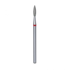 STALEKS Diamantová fréza 21/8, červená, ostrý plamen, FA11R021/8