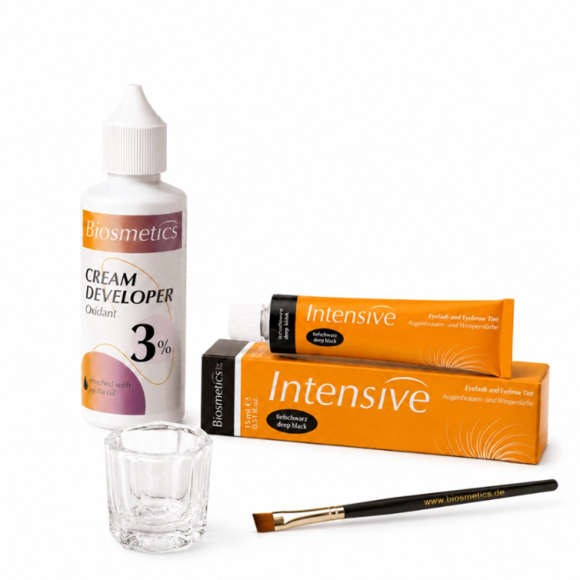 BIOSMETICS Intensive Kit para teñir las cejas, negro intenso