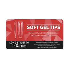 Гелевые типсы Long stiletto, 440 шт