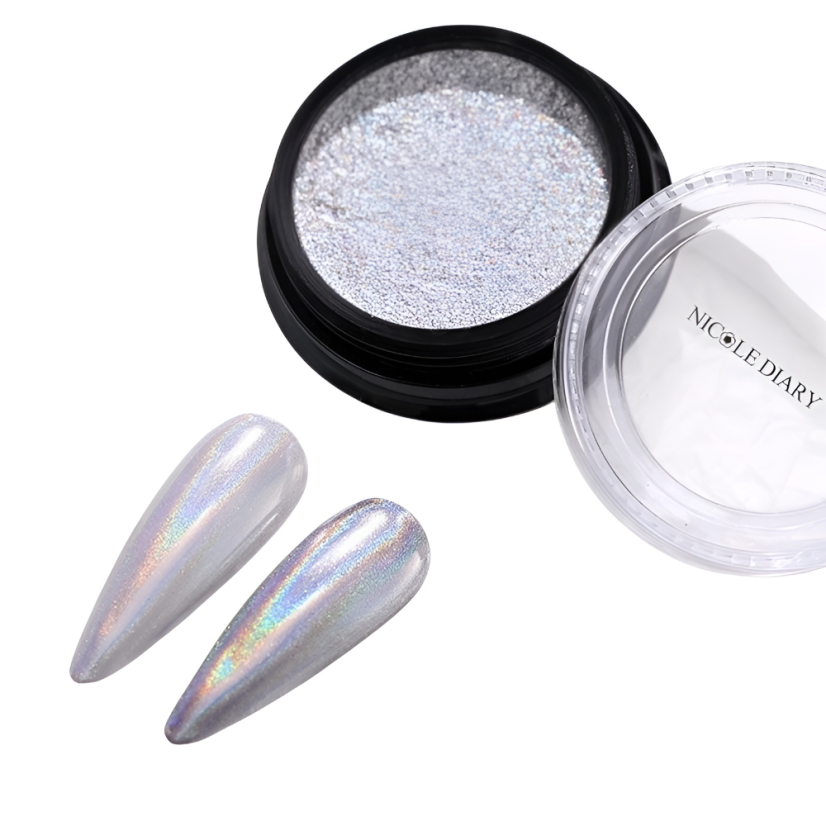 NICOLE DIARY Solid chrome 11 - Pigmento cromado para uñas con efecto espejo