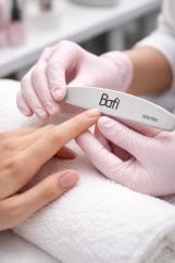 BAFI Premium 120/150 disposable nail file crescent