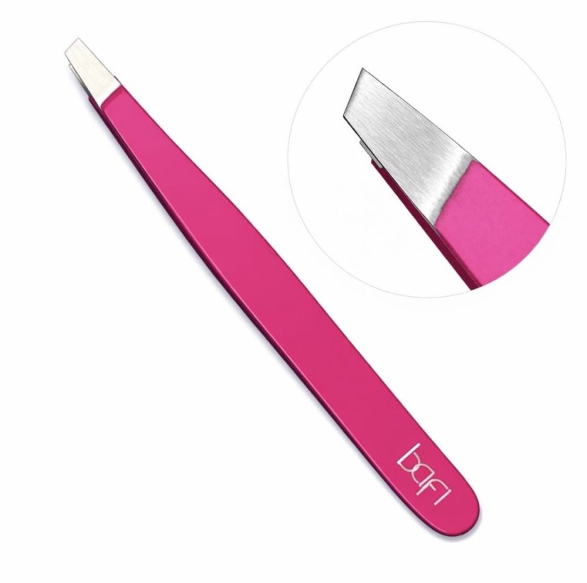 BAFI Pinzas profesionales para cejas Classic 95/3, rosa