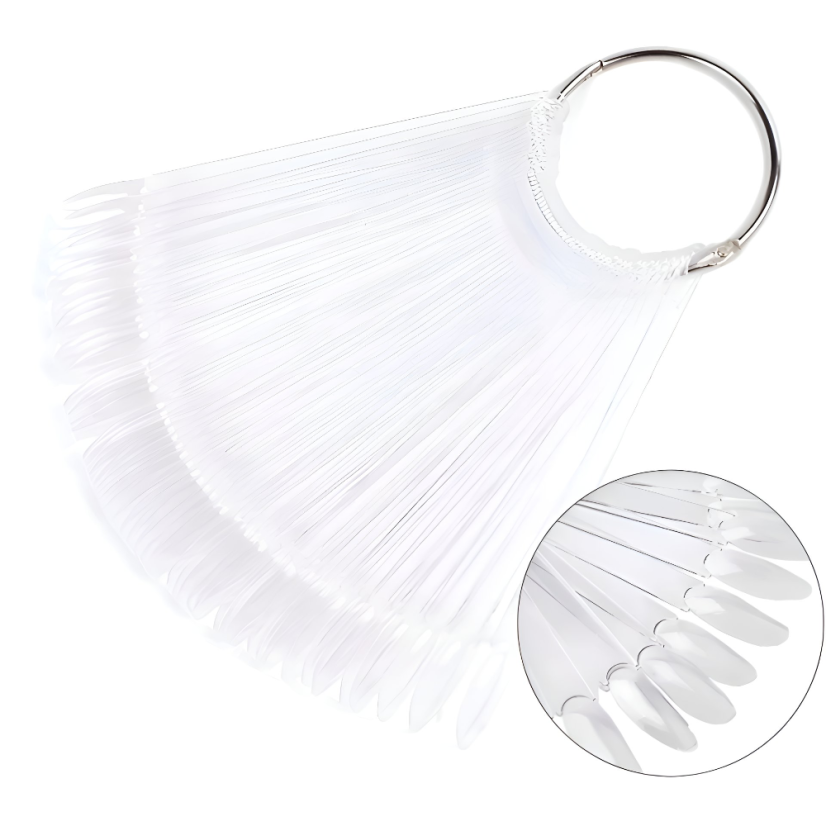 BAFI Muestras de esmalte de gel ovaladas, transparentes, 50 unidades