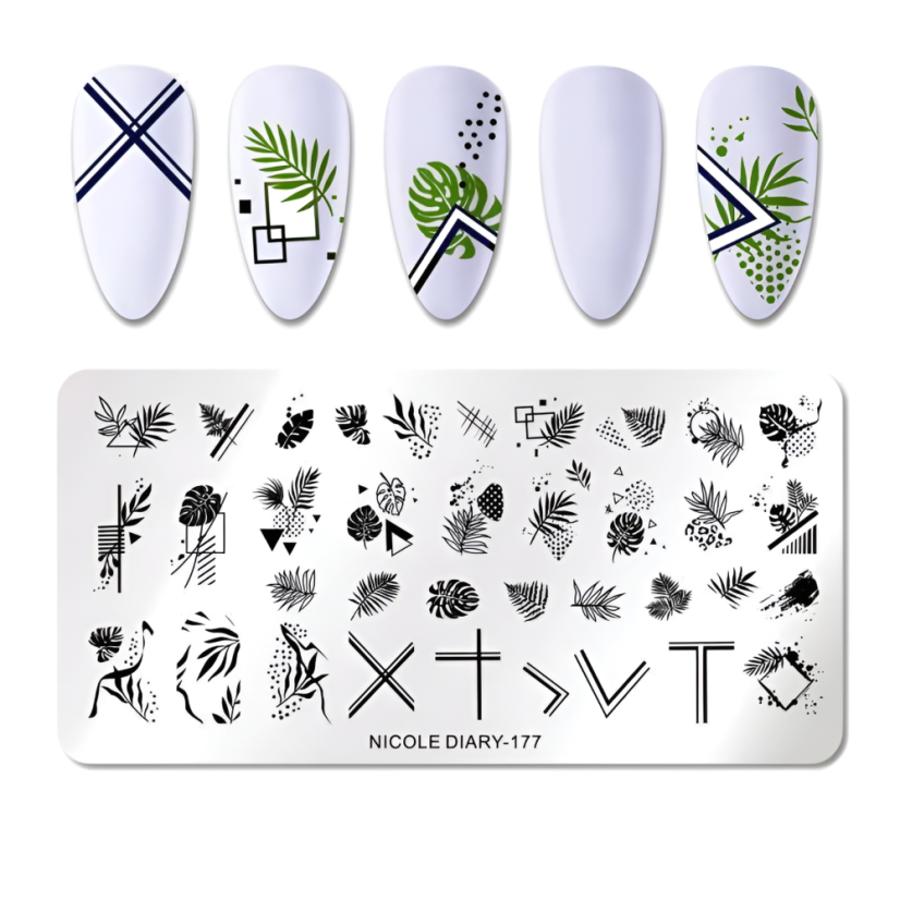 NICOLE DIARY Plantillas para uñas - 177