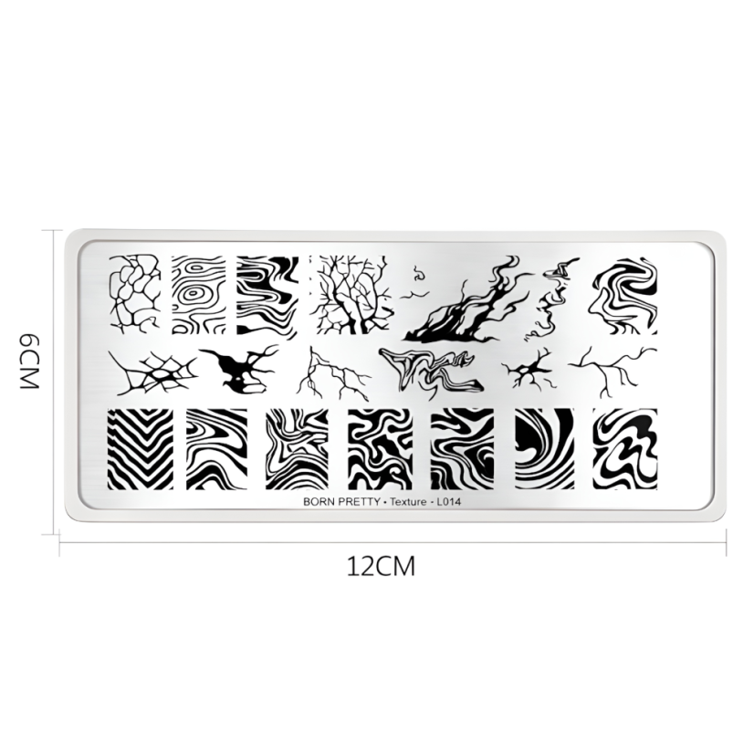 BORN PRETTY Texture L014 - plantillas para uñas