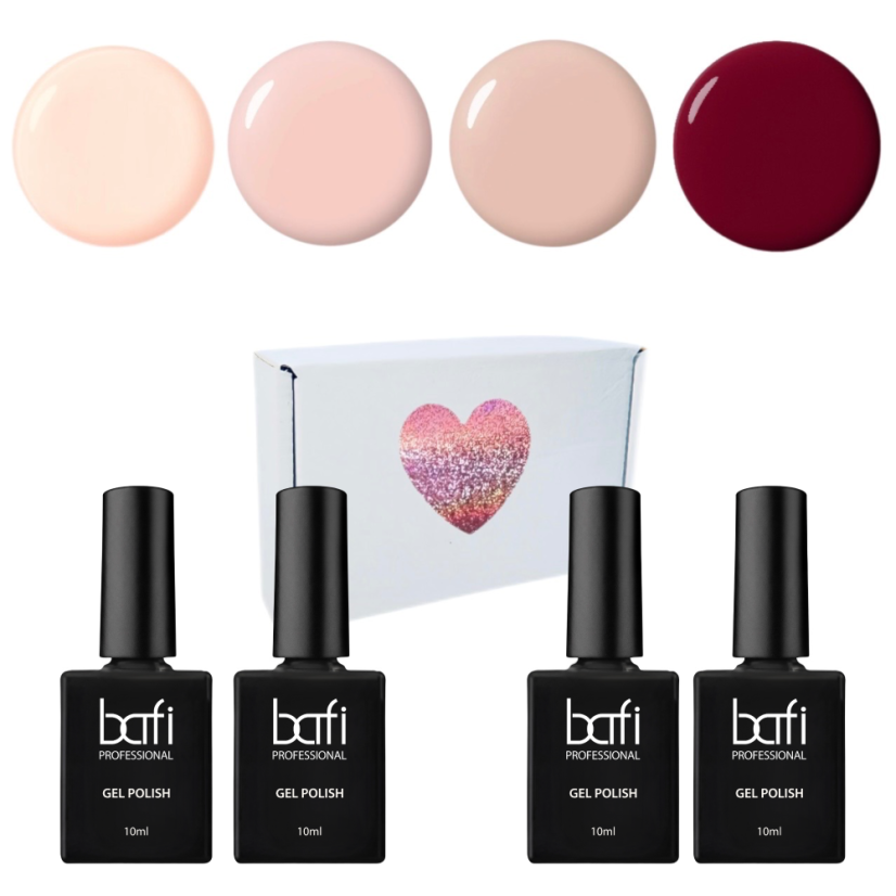 BAFI  Set de esmaltos en gel lak Nude Elegance
