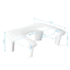 BAFI Reposabrazos de estilo F333, blanco