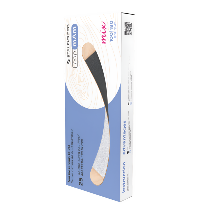 STALEKS PapmAm DWCEMix-22-100/180 - limas de recambio sobre base de madera, 25 uds