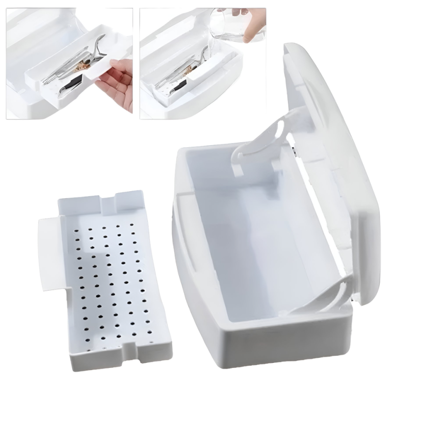 Caja de desinfección con ventana