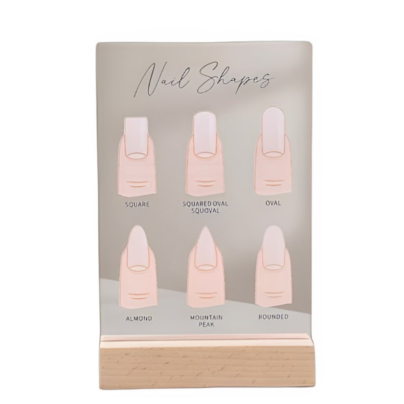 Minimalistický akrylový stojánek Nail Shapes