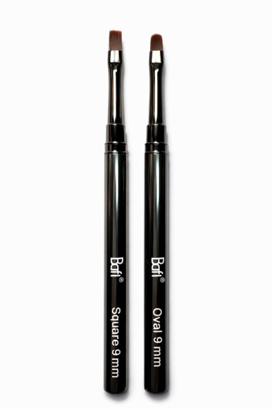 BAFI Set de pinceles para gel Square & Oval - 2 pc