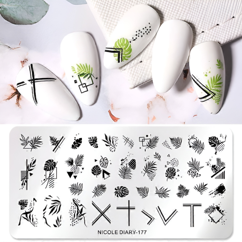 NICOLE DIARY Plantillas para uñas - 177